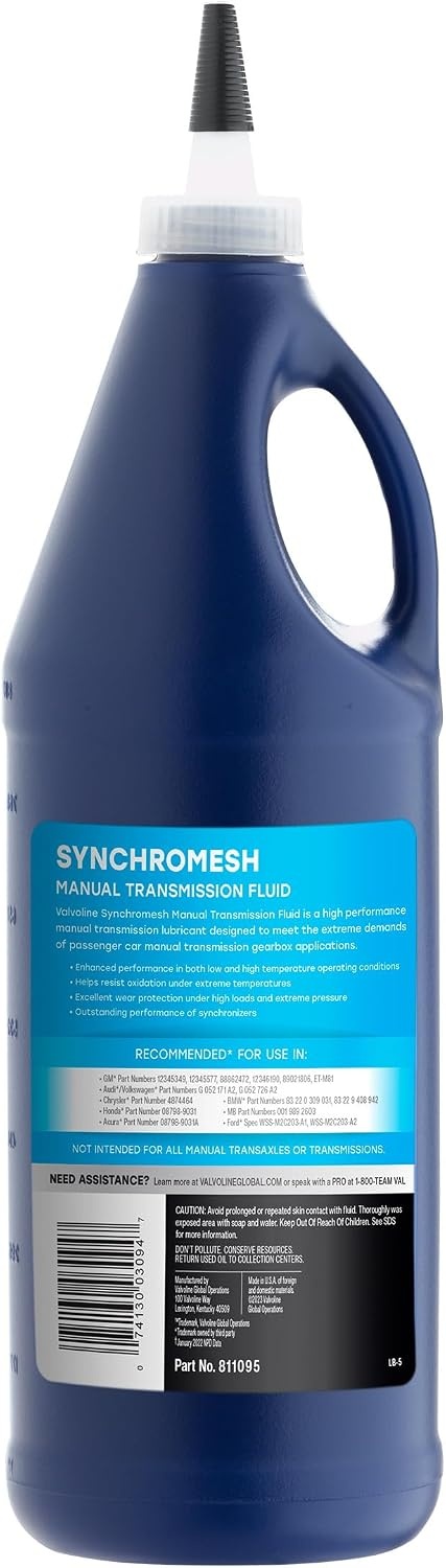image:imageValvoline Synchromesh Manual Transmission Fluid 1 Quart1 QT Case of 12