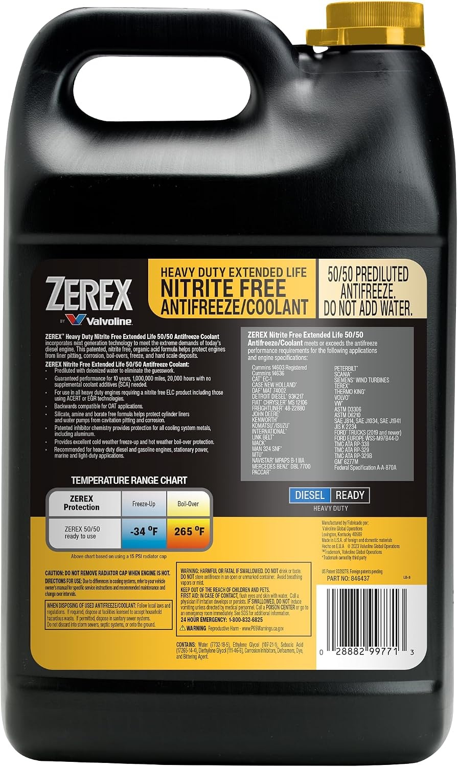 image:imageZerex ZX HD Nitrite Free YEL 5050 61 GA