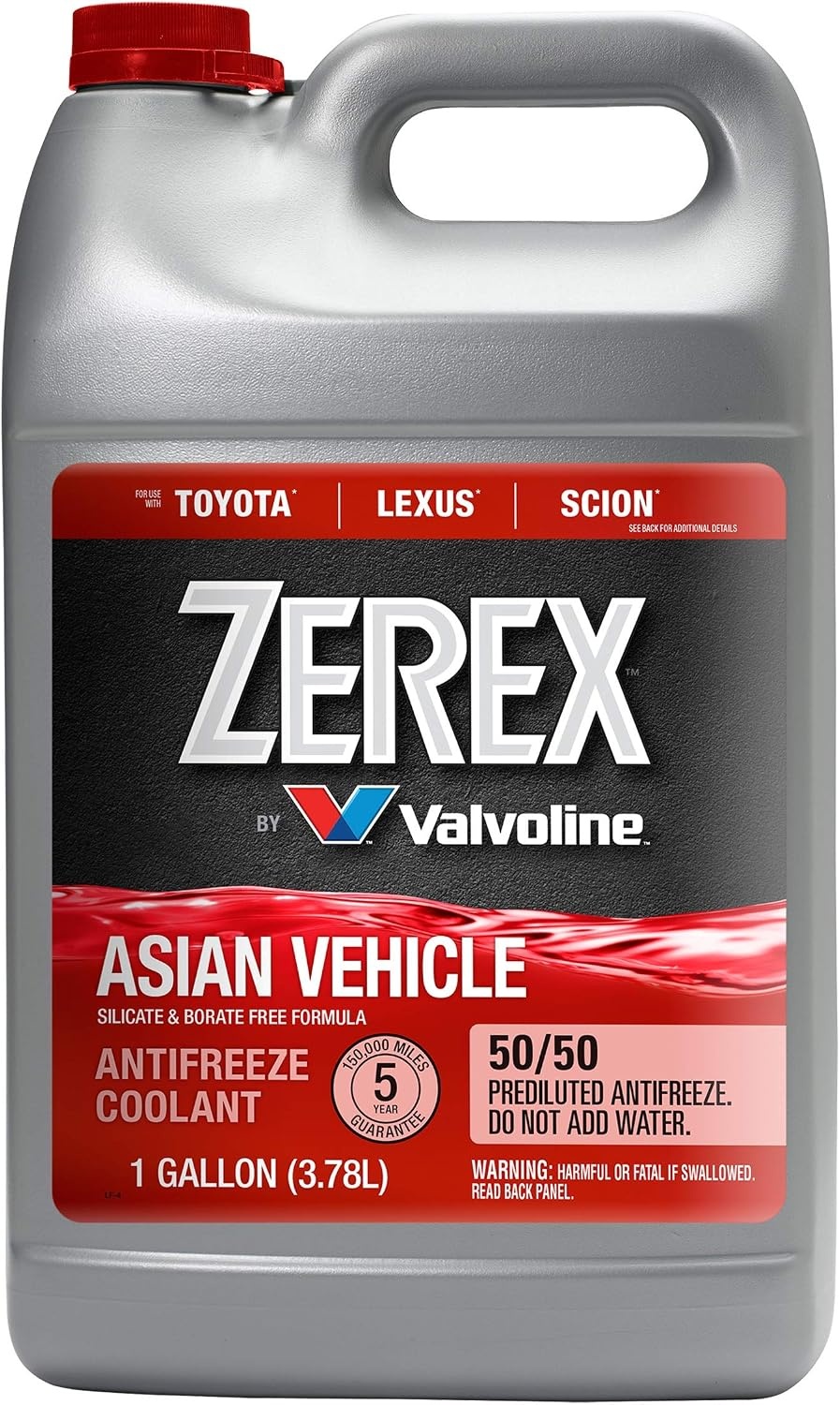 image:imageZerex Asian Vehicle Blue Silicate and Borate Free 5050 Prediluted ReadytoUse AntifreezeCoolant 1 GAAsian Red