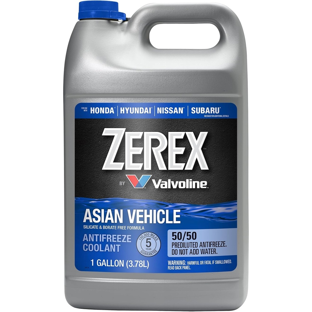 image:imageZerex Asian Vehicle Blue Silicate and Borate Free 5050 Prediluted ReadytoUse AntifreezeCoolant 1 GAAsian Blue