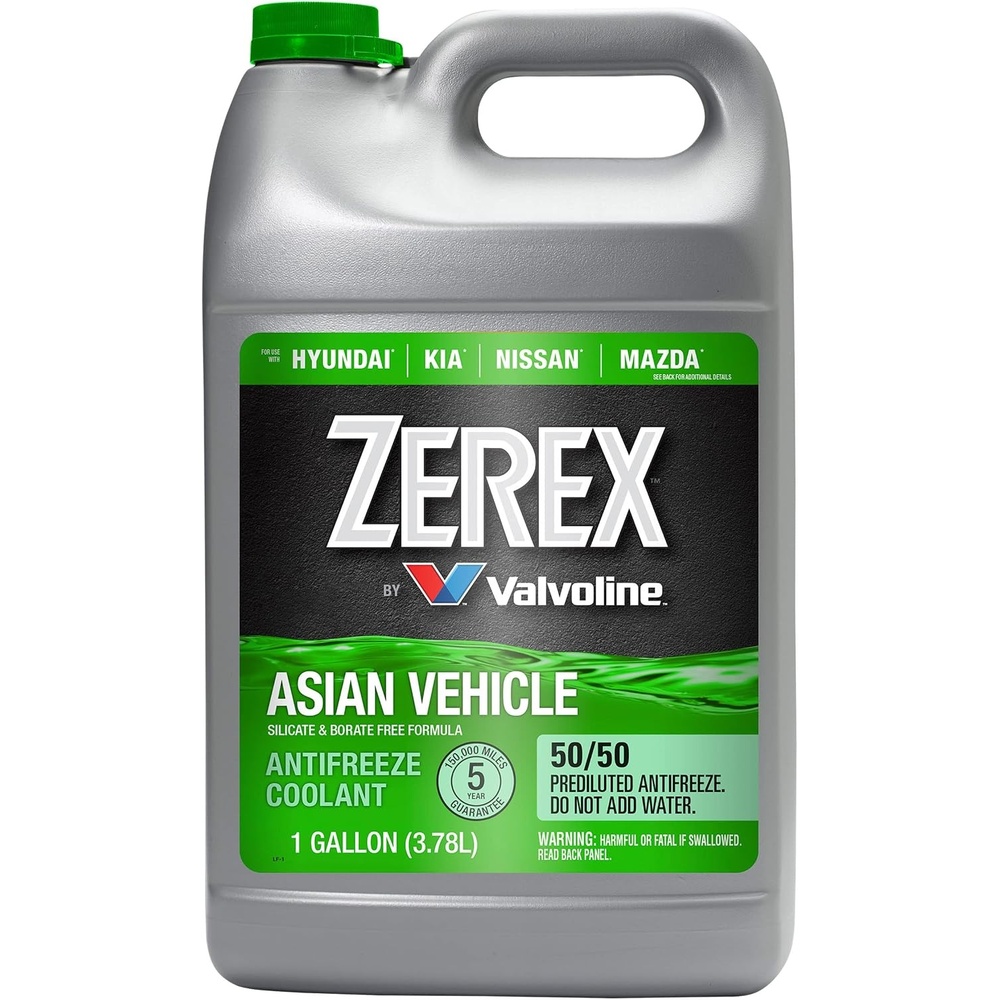 image:imageZerex Asian Vehicle Green 5050 ReadytoUse Antifreeze Coolant 1 Gallon1 Gallon