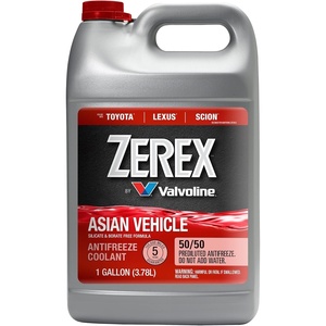 Zerex Asian Vehicle Blue Silicate and Borate Free 50/50 Prediluted Ready-to-Use Antifreeze/Coolant 1 GA(Asian Red)